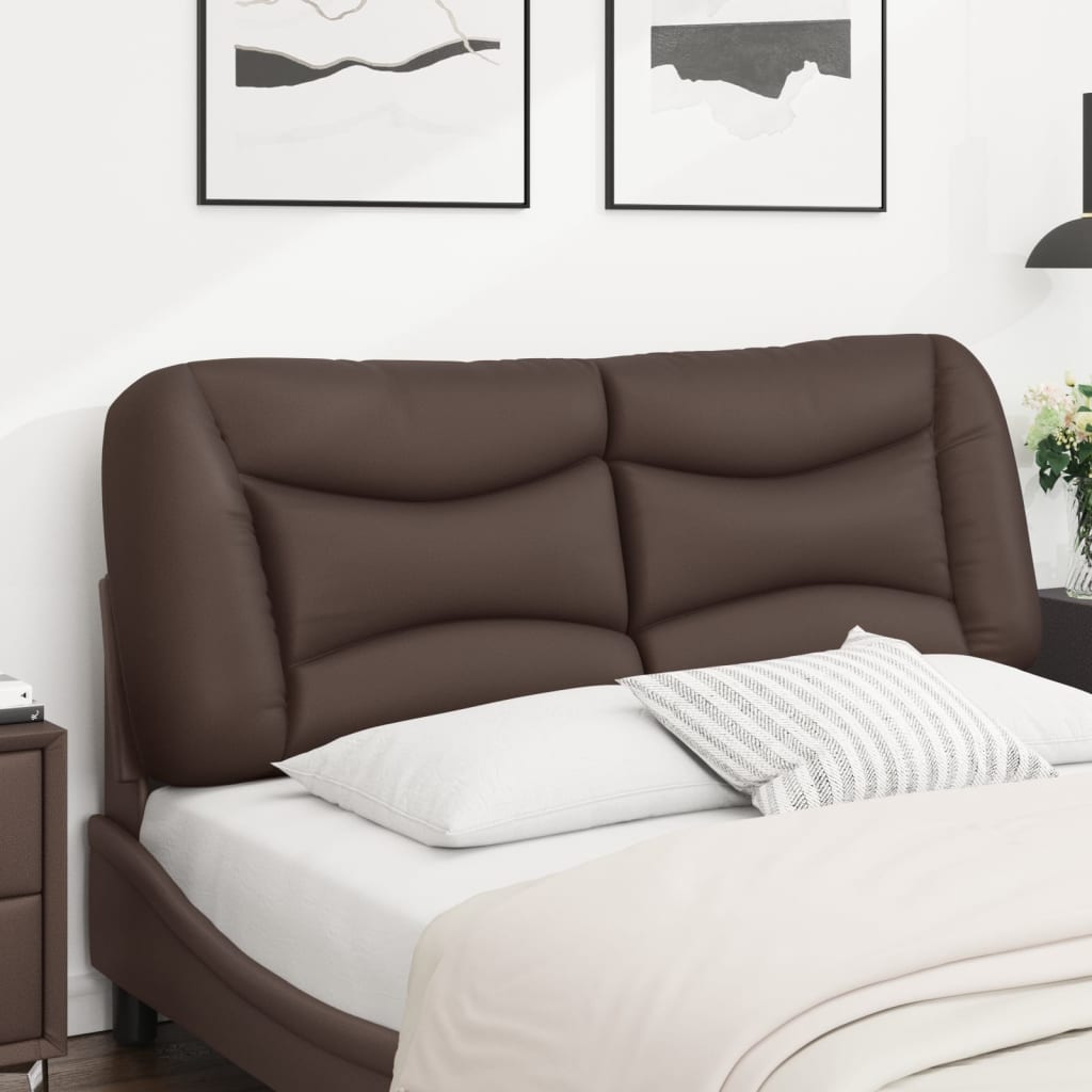 Almofadão de cabeceira hvar 140 cm couro artificial castanho