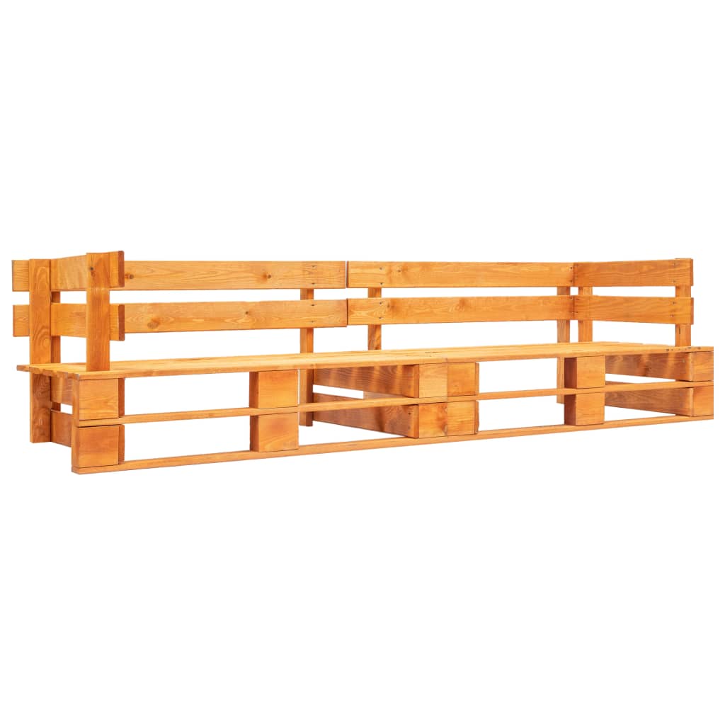 Sofás paletes jardim 2 pcs almofadões cinzentos madeira pinho