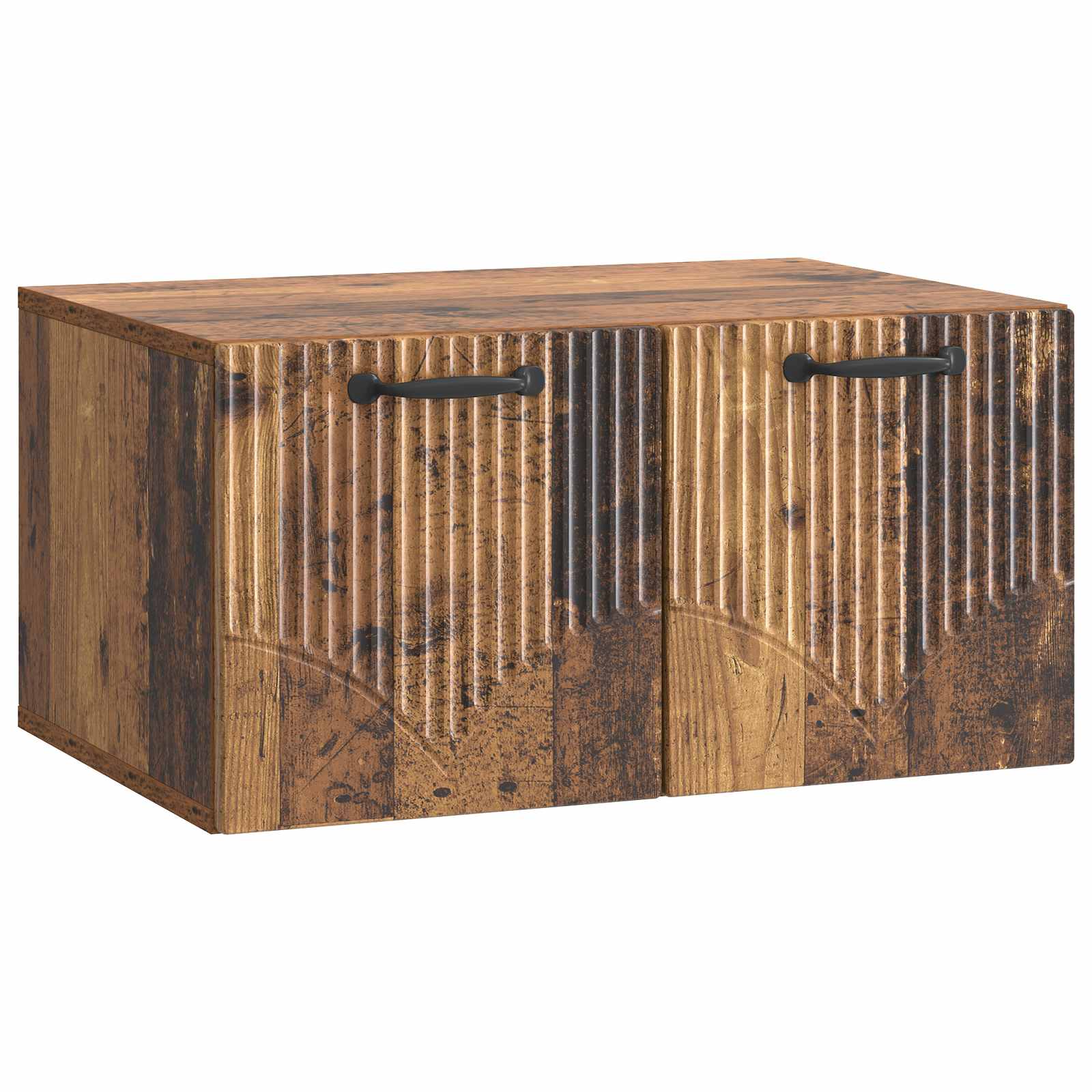 Gabinete de TV de parede madeira antiga 59,5 x 41 x 30 cm