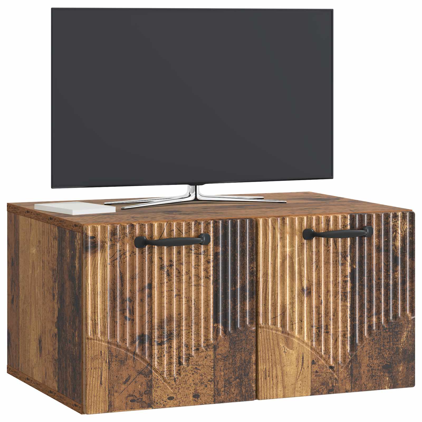 Gabinete de TV de parede madeira antiga 59,5 x 41 x 30 cm