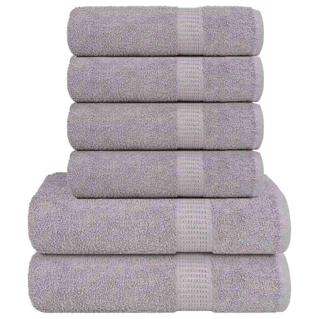 6Pcs conjunto de toalhas frogn 360 g/m² cinza