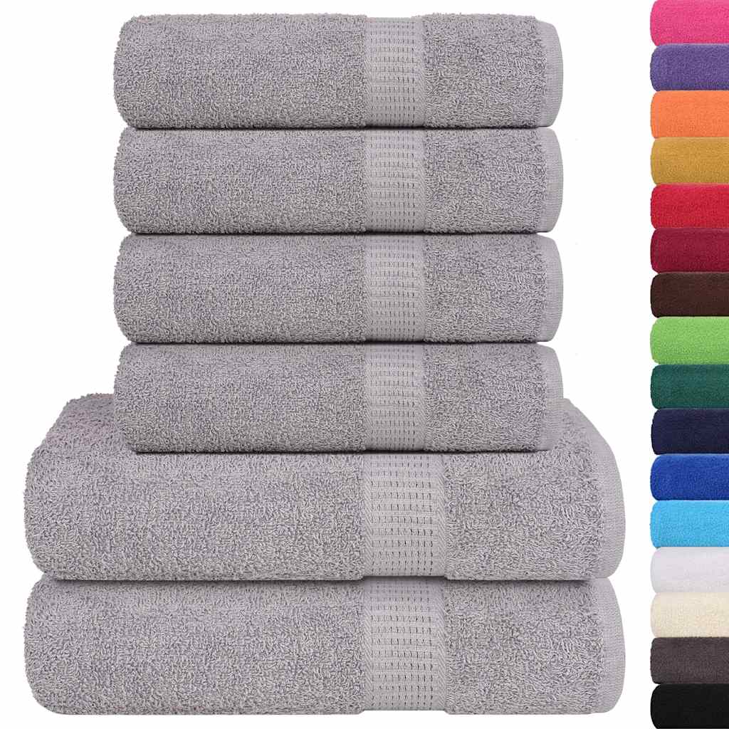 6Pcs conjunto de toalhas frogn 360 g/m² cinza