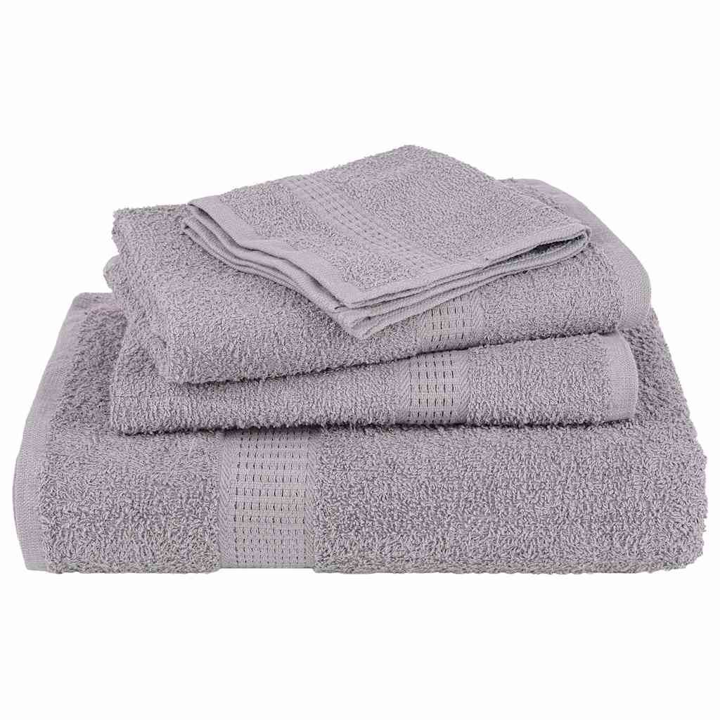 6Pcs conjunto de toalhas frogn 360 g/m² cinza