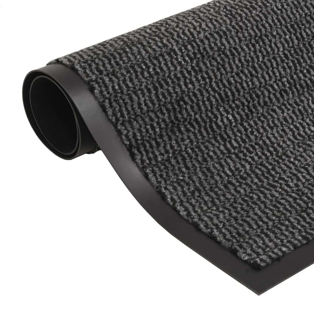 Tapete controlo pó retangular tufado 2pcs 60x90cm antracite