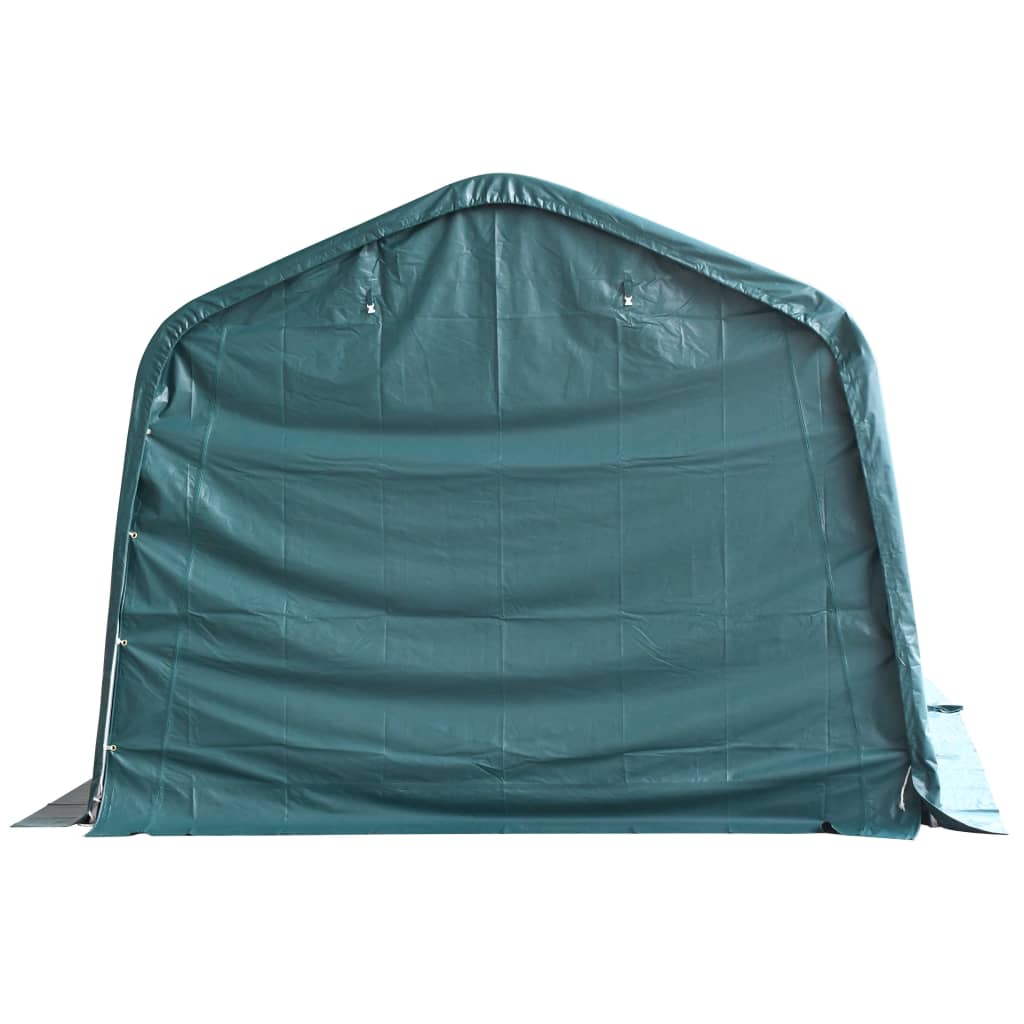Tenda para gado removível PVC 550 g/m² 3,3x16 m verde-escuro