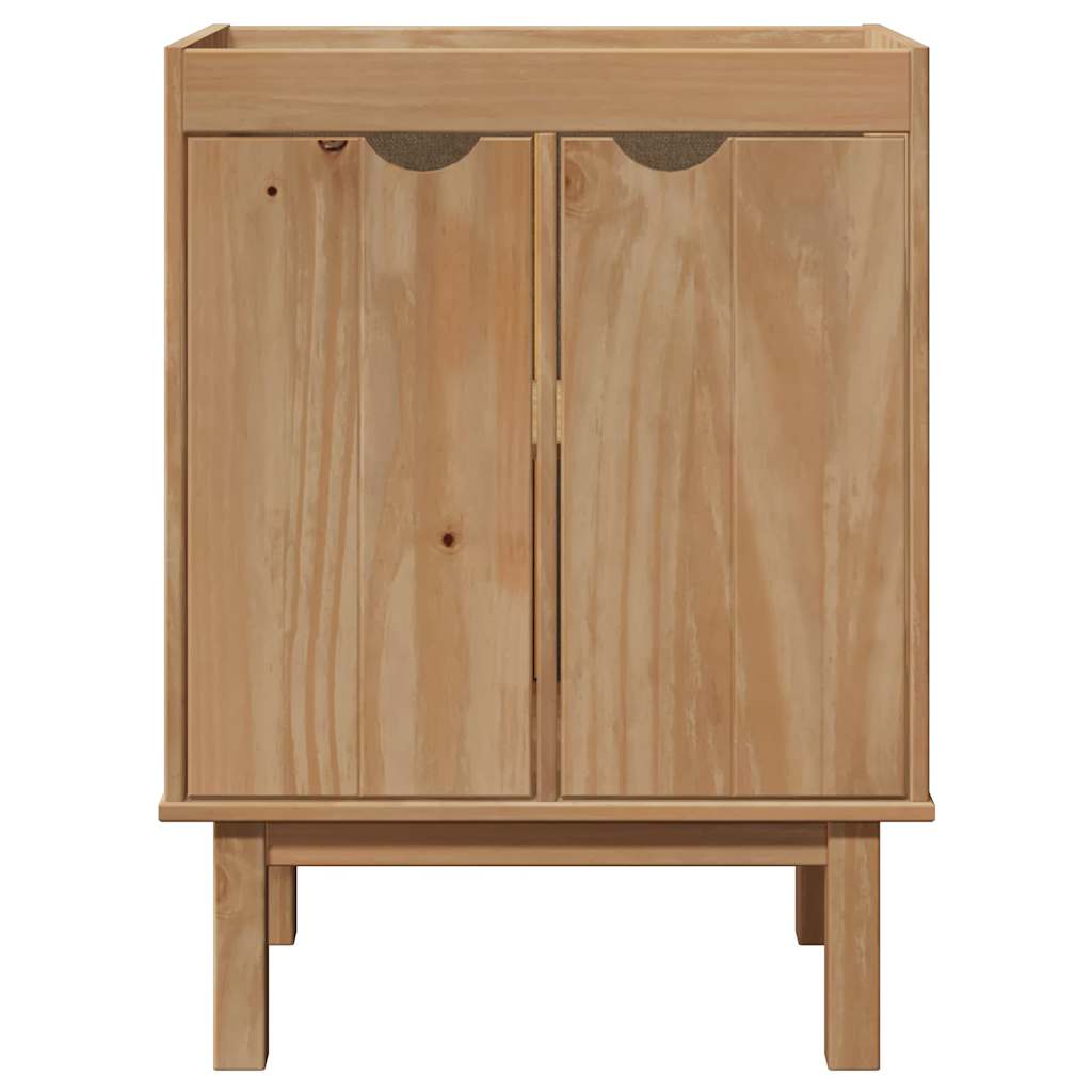Armário de lavatório p/ wc otta 59x40x80 cm pinho maciço