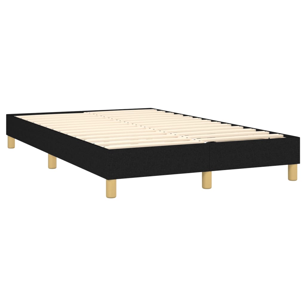 Estrutura de cama com molas 120x200 cm tecido preto