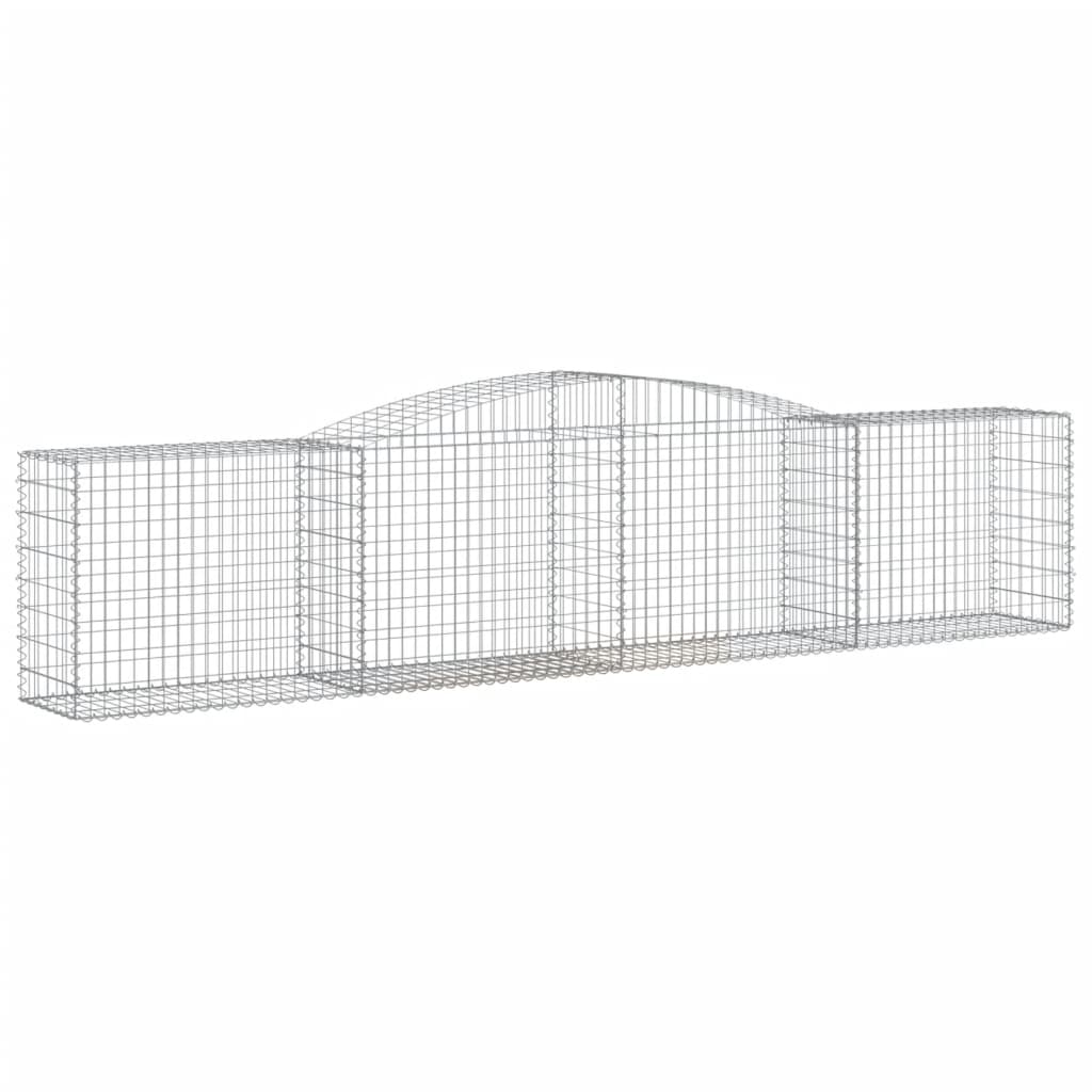 Cestos gabião arqueados 8 pcs 400x50x80/100cm ferro galvanizado