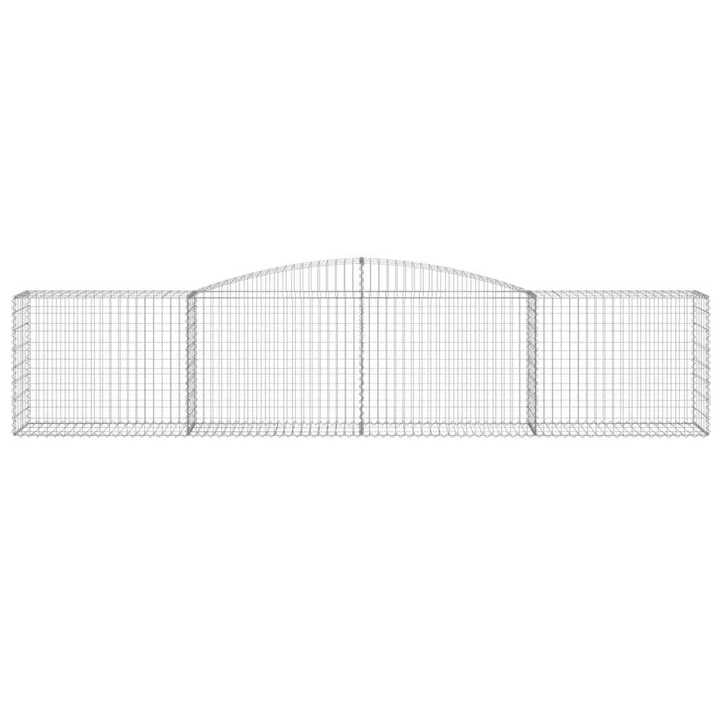 Cestos gabião arqueados 8 pcs 400x50x80/100cm ferro galvanizado