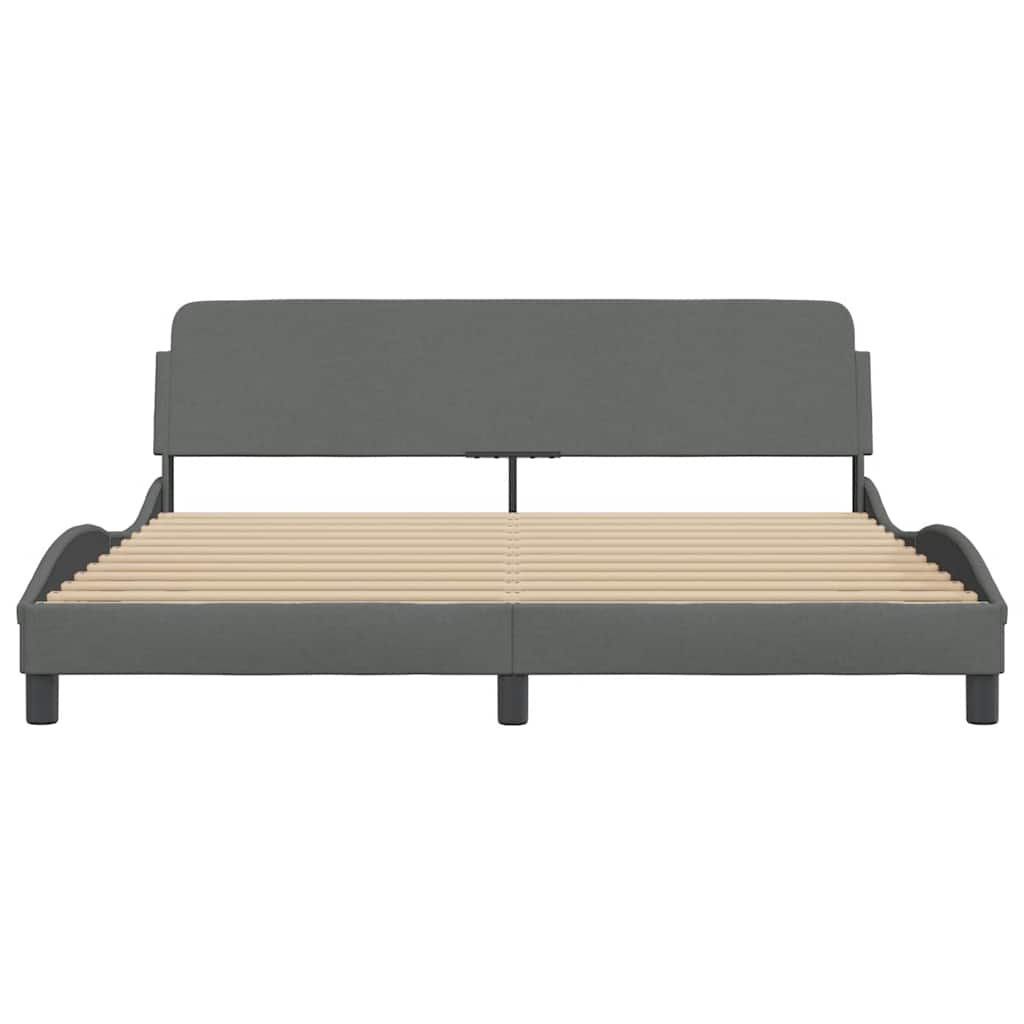 Estrutura de cama dover 183x213 cm tecido cinza-escuro