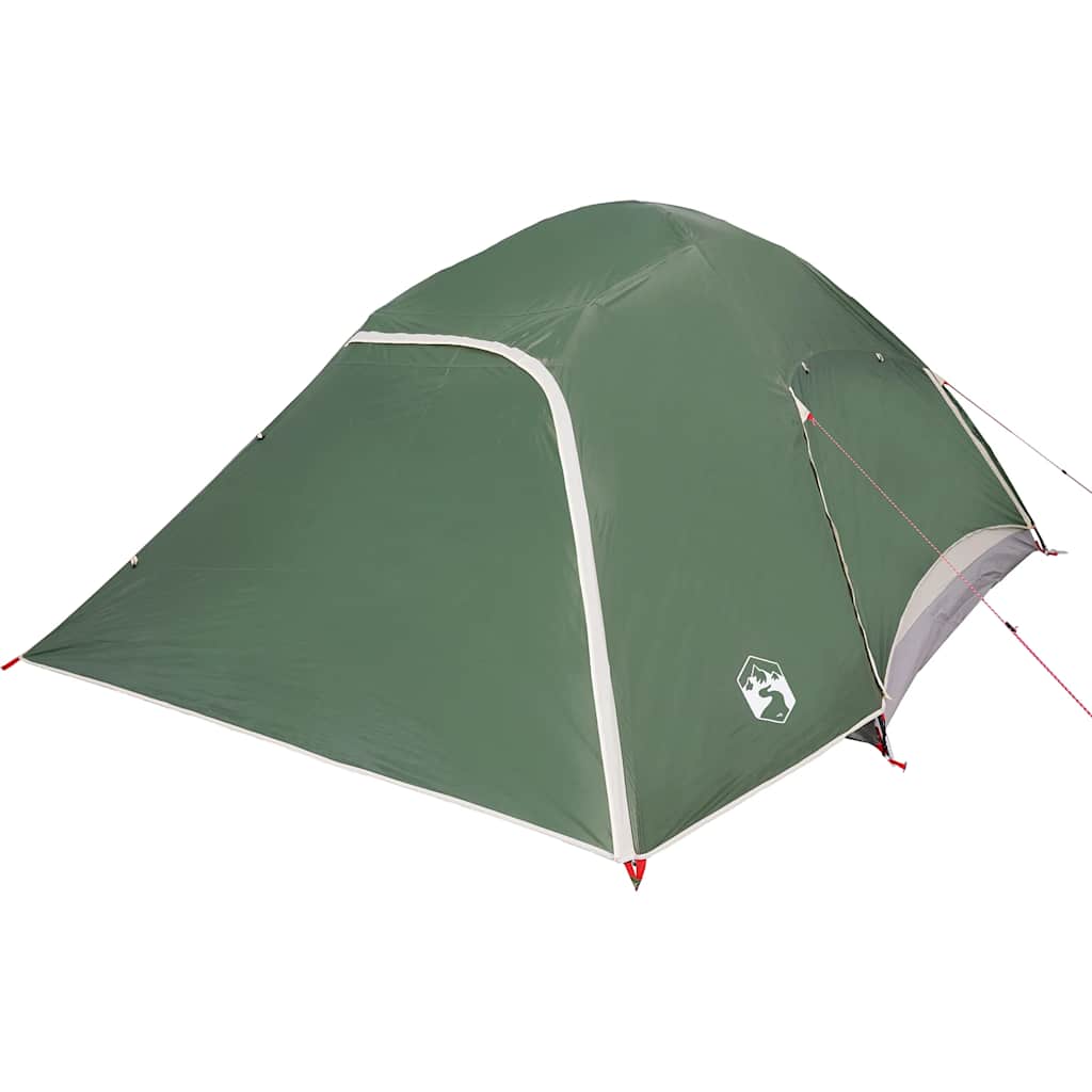 Tenda familiar em cúpula para 6 pessoas impermeável verde