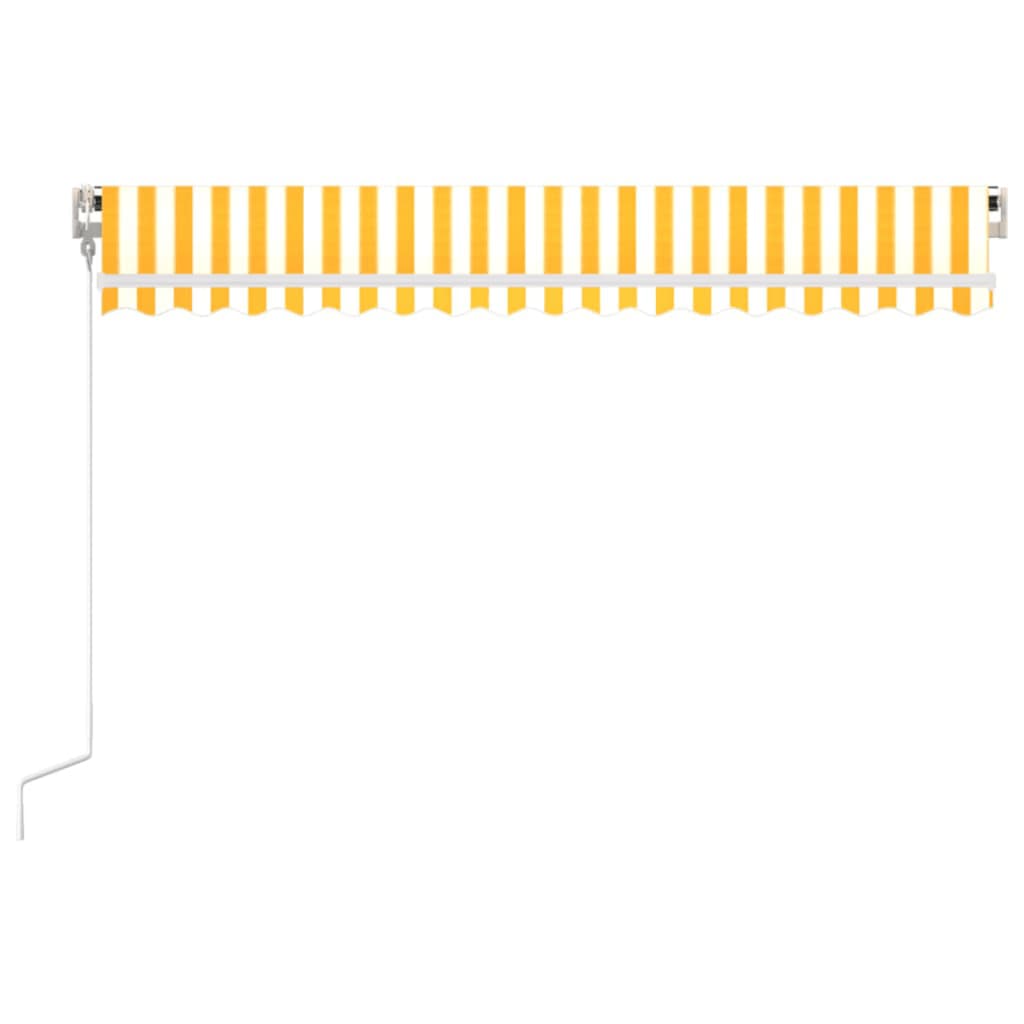 Toldo retrátil automático 400x350 cm amarelo e branco