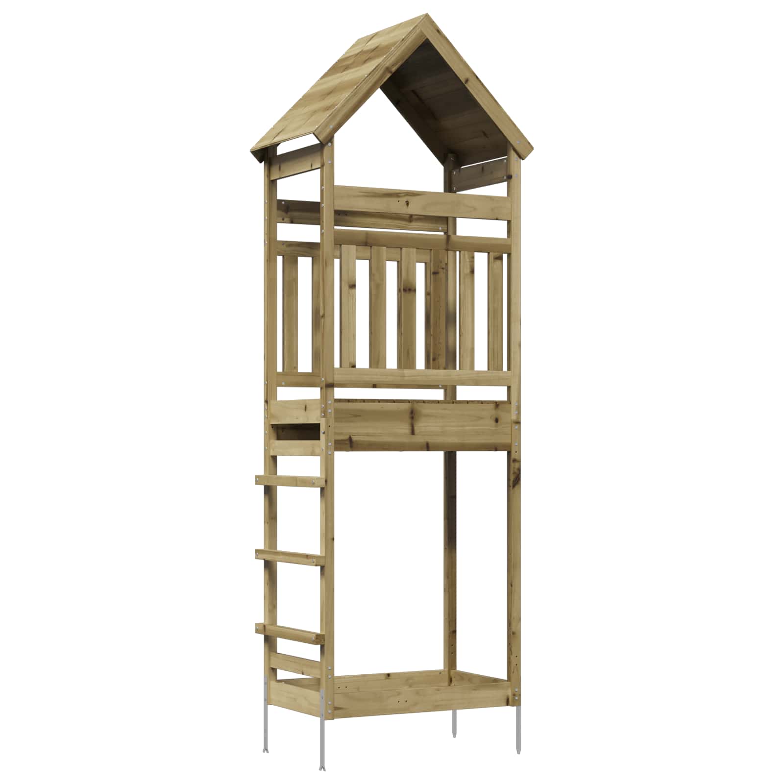 Torre de brincadeira ao ar livre pinho sólido impregnado