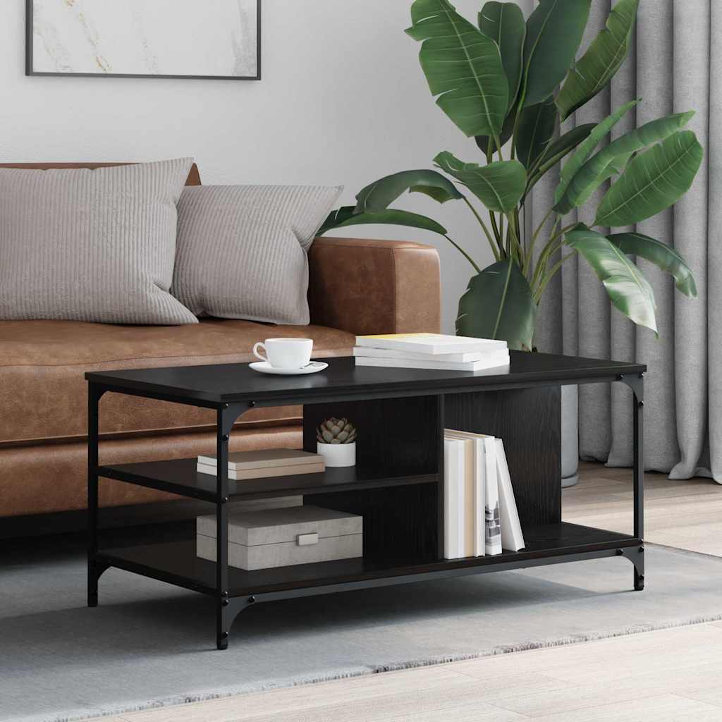 Mesa de centro carvalho preto 100 x 50 x 45 cm