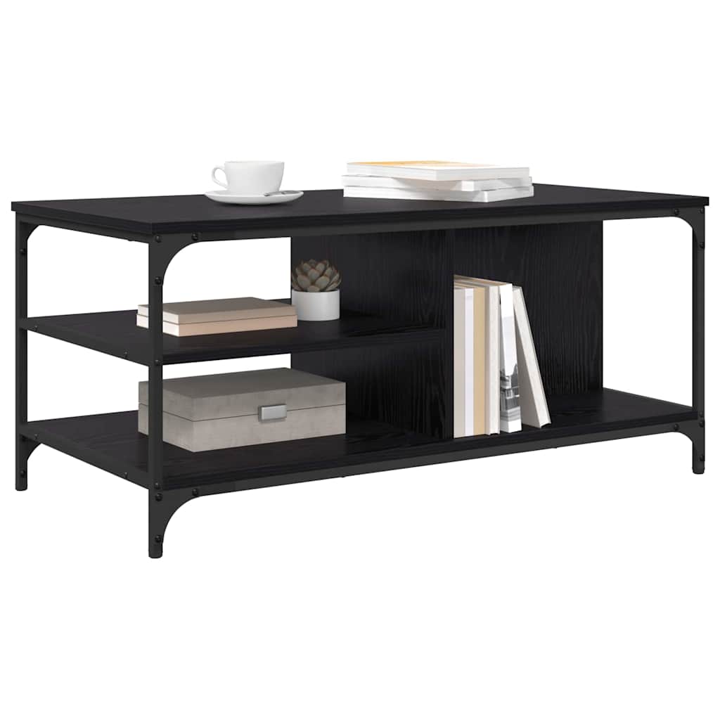 Mesa de centro carvalho preto 100 x 50 x 45 cm