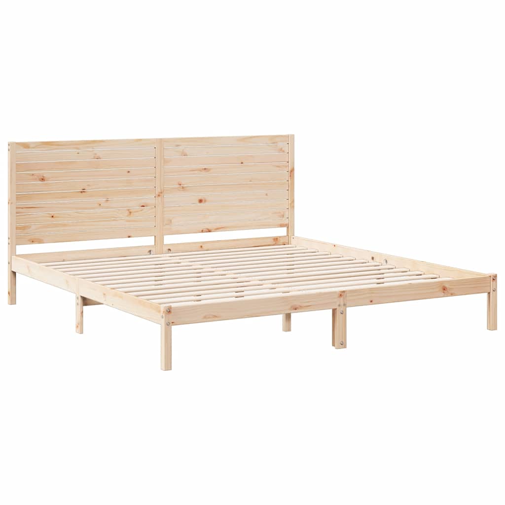 Cama extra longa sem colchão 180x210 cm madeira maciça