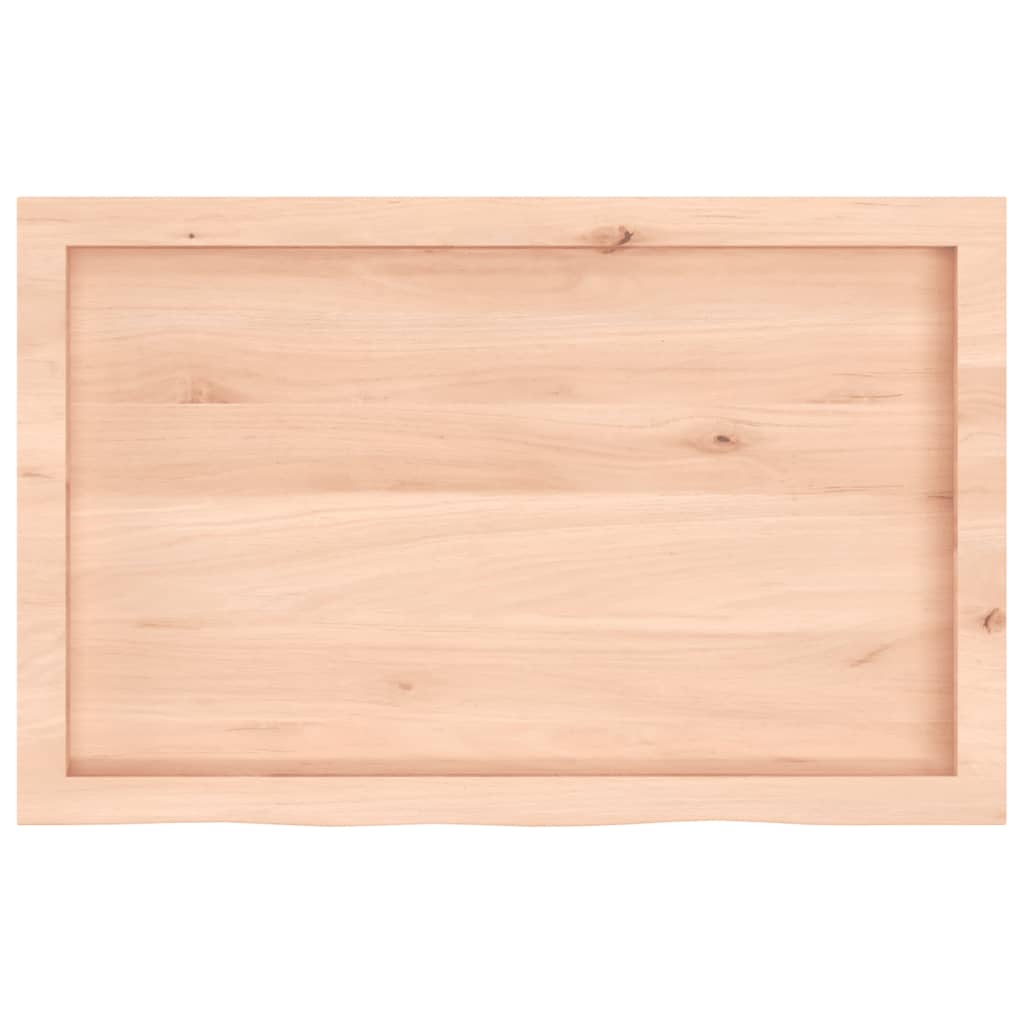 Tampo de mesa 80x50x(2-4) cm carvalho maciço não tratado