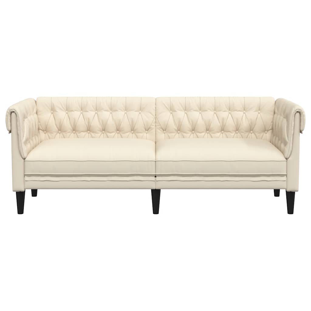 Sofá chesterfield 3 lugares linho