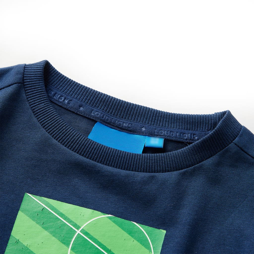 T-shirt de manga comprida para criança azul-marinho 104