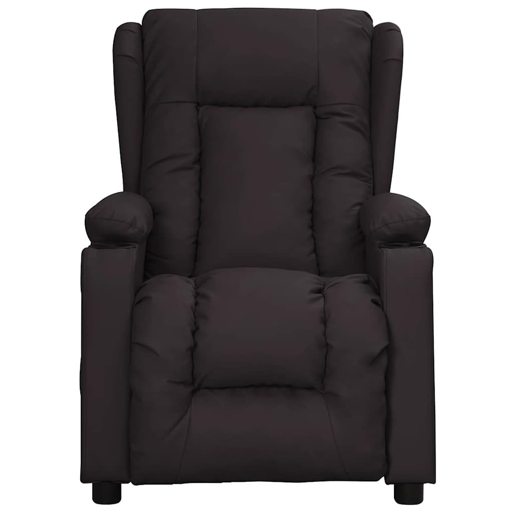 Poltrona de massagens elétrica couro artificial preto