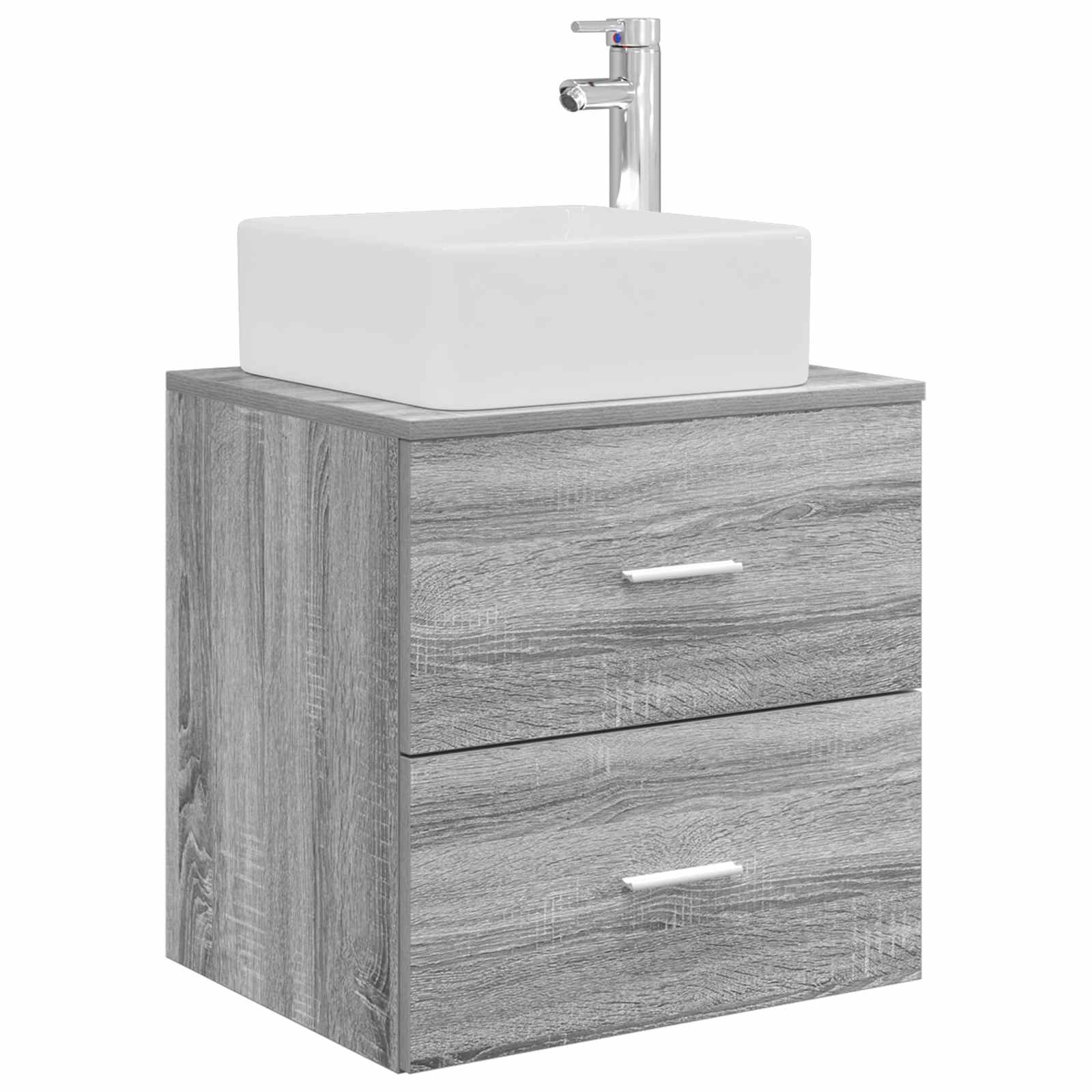 Vaidade com pia suspensa sonoma cinzento 49,5 x 41 x 63 cm
