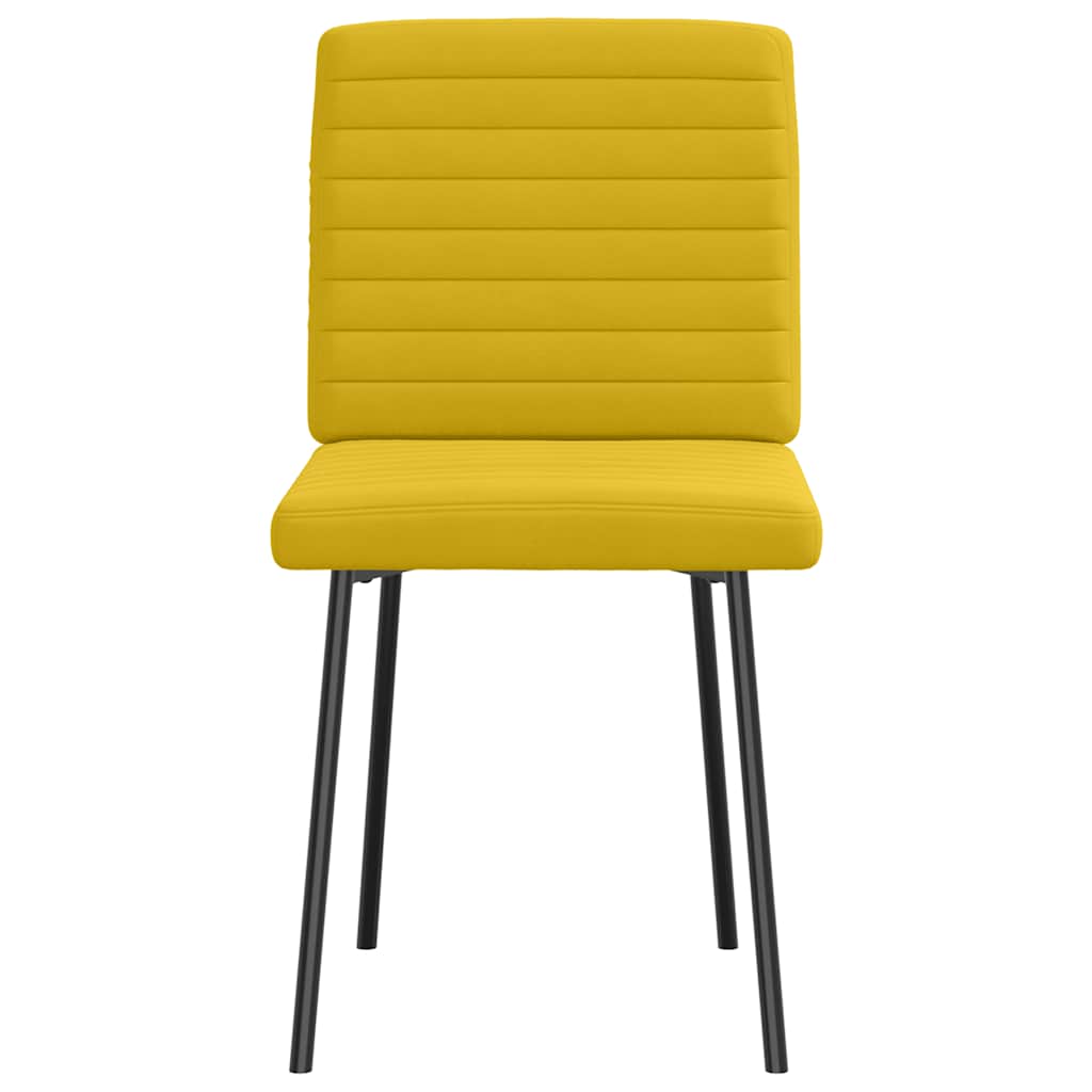 Cadeiras de jantar 6 pcs veludo amarelo