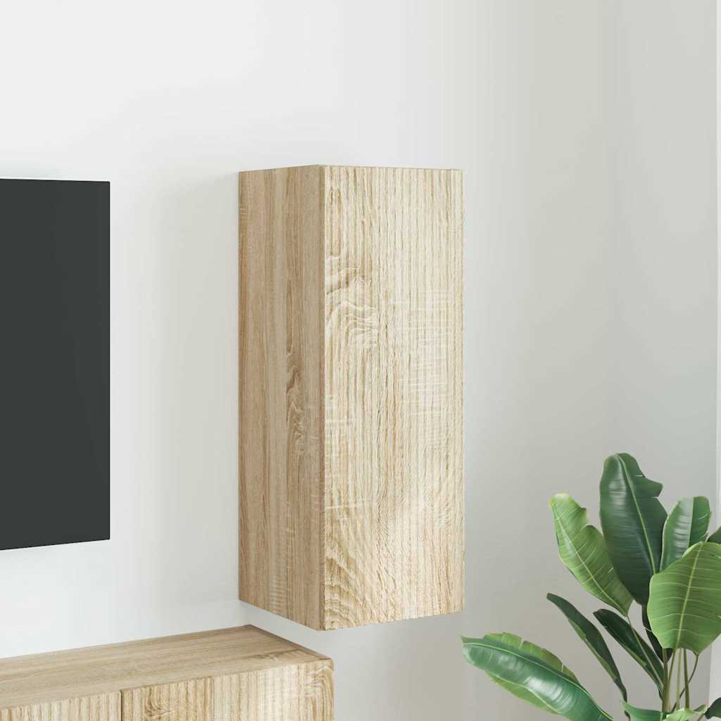 Armário de TV de parede 30 x 31 x 80 cm sonoma
