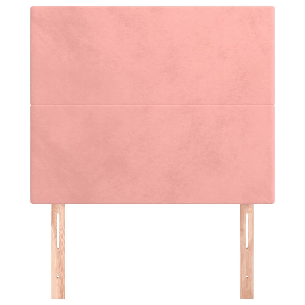 Cabeceira rosa 90x5x118/128 cm veludo