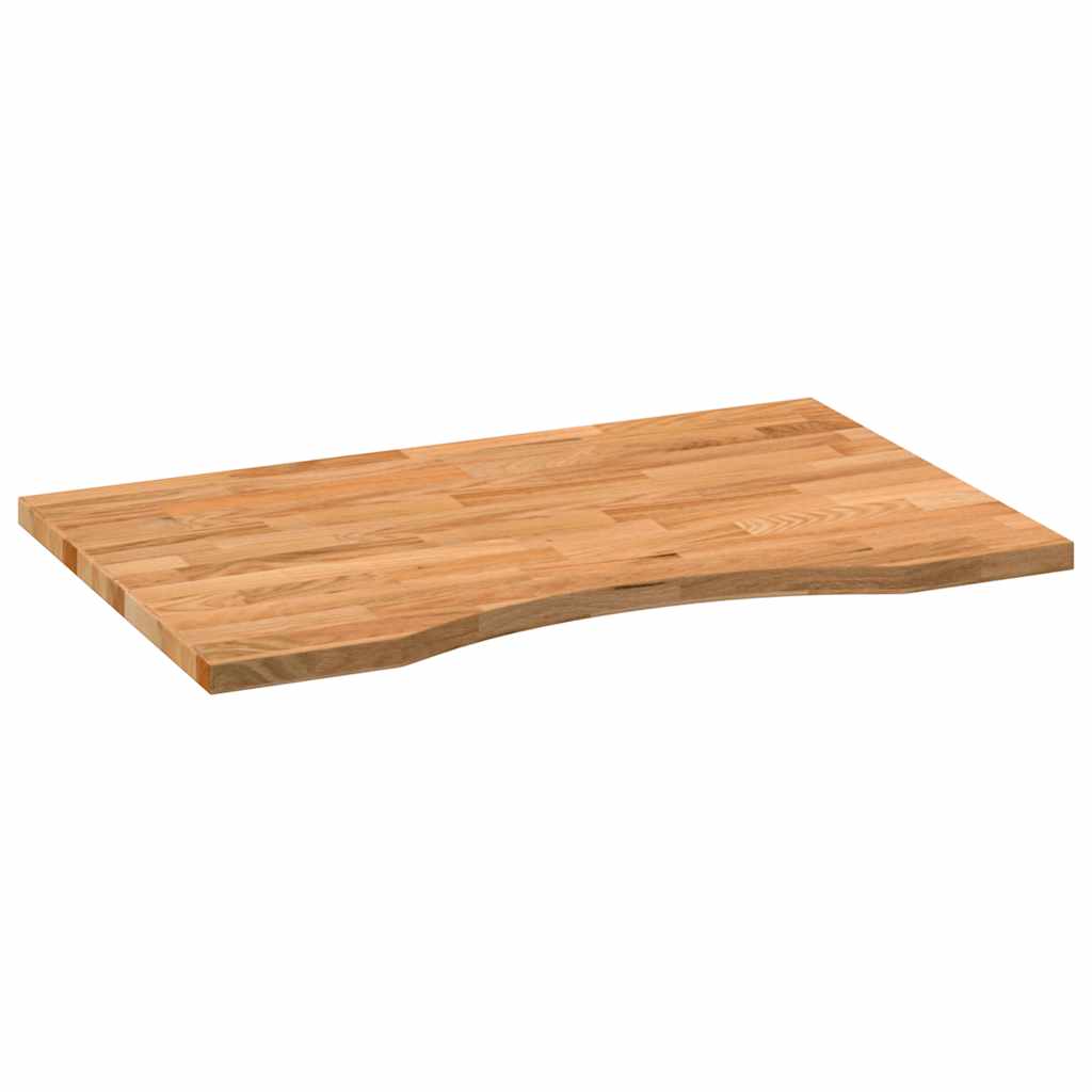 Tampo de mesa retangular 80x50x2,5 cm carvalho castanho-claro