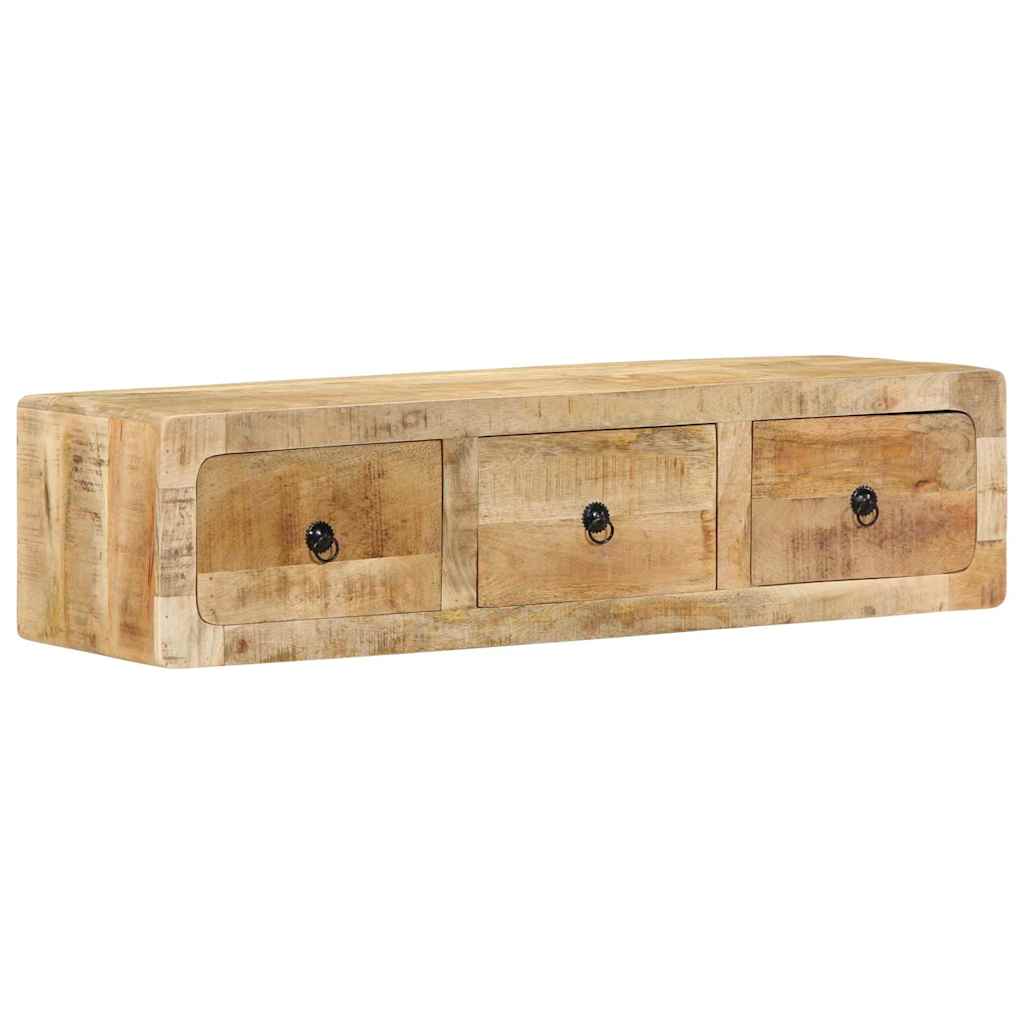 Armário de TV para parede 100x32x25 cm mangueira áspera maciça