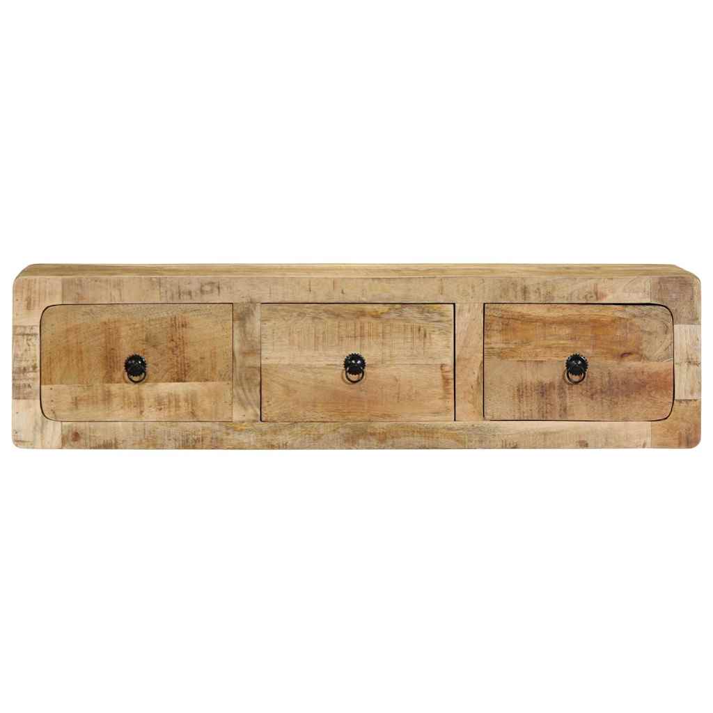 Armário de TV para parede 100x32x25 cm mangueira áspera maciça