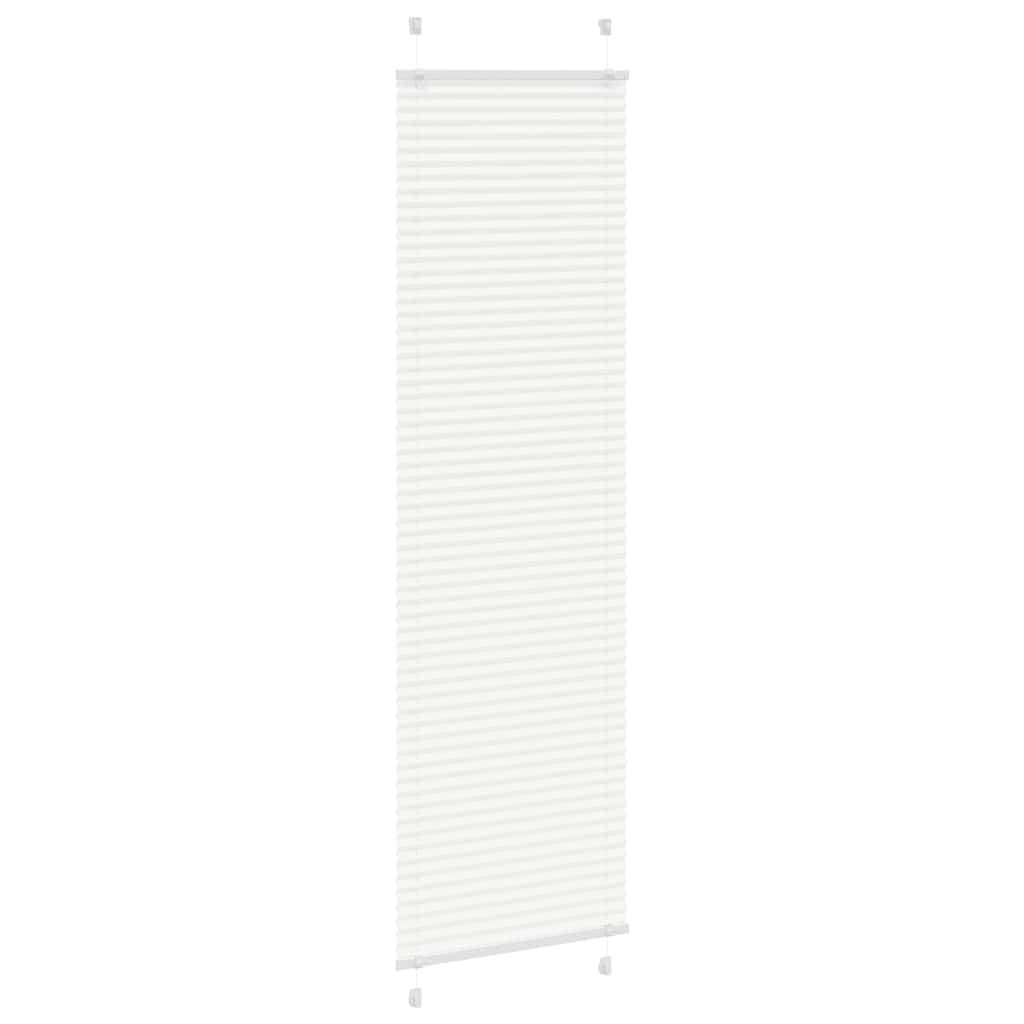 Branco plissada cega 55x200 cm largura tecido 54,4 cm poliéster