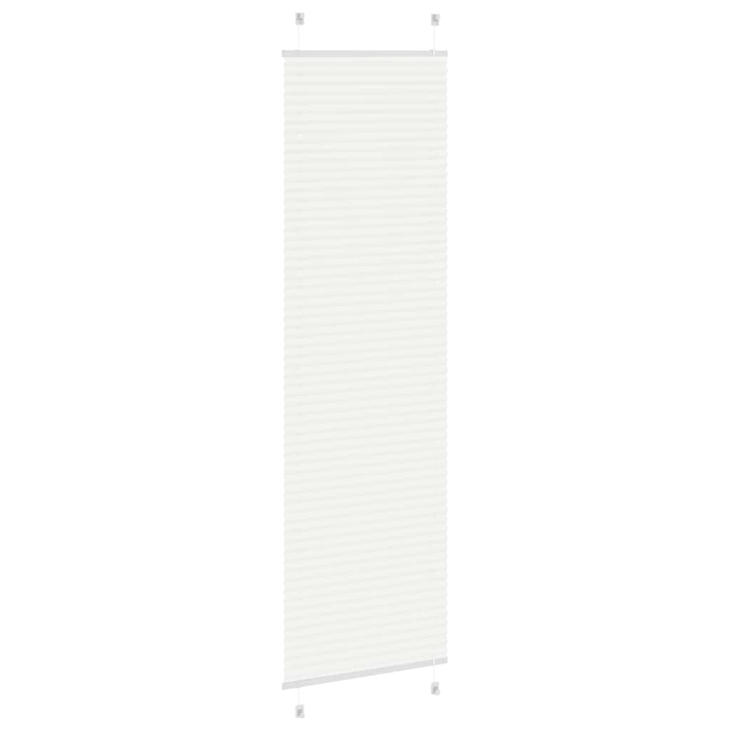 Branco plissada cega 55x200 cm largura tecido 54,4 cm poliéster