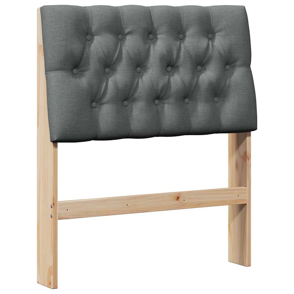 Cabeceira estofada cinza escuro 80 cm