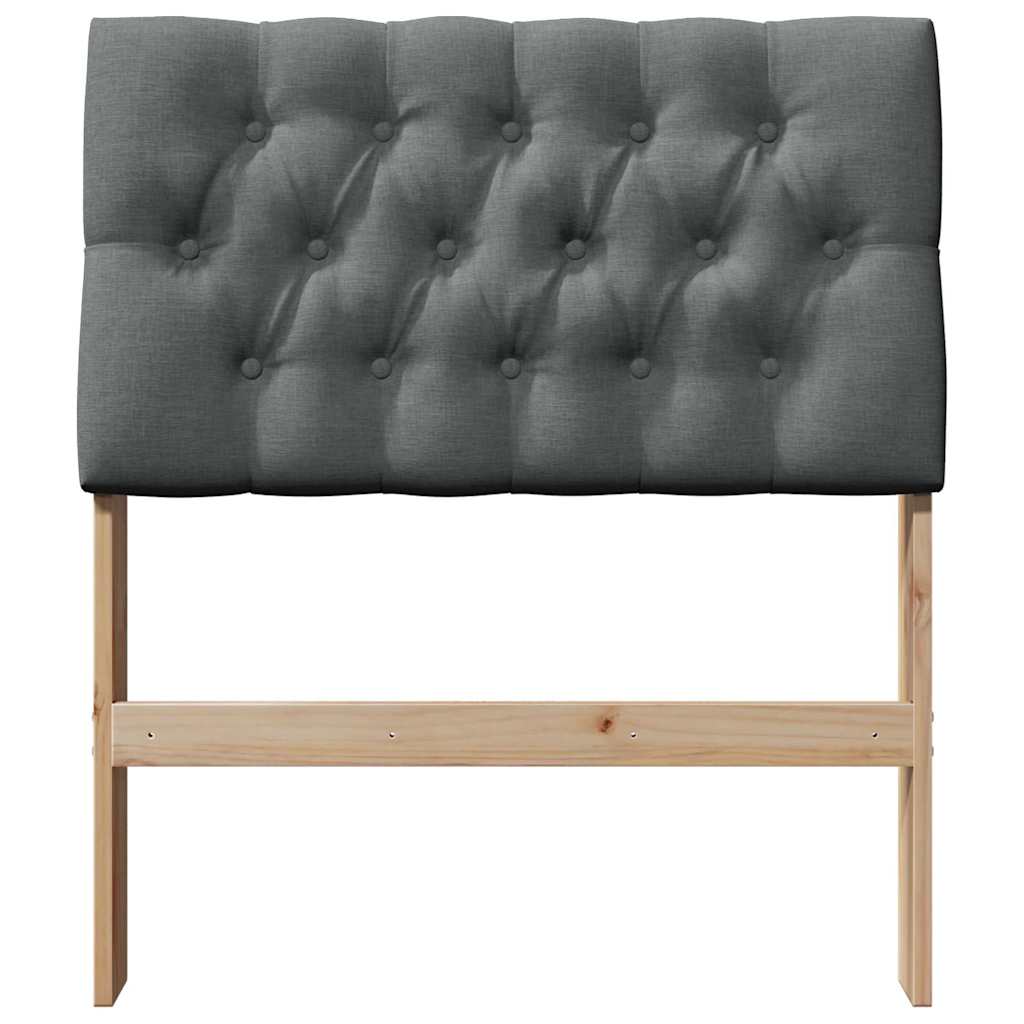 Cabeceira estofada cinza escuro 80 cm