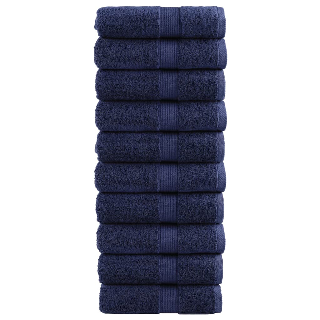 Toalhas de rosto premium solund 10 unidades azul-marinho 30x30 cm 600 g/m²