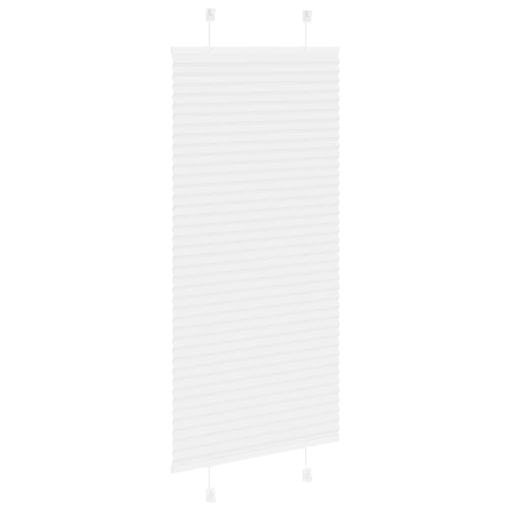 Branco plissada cega 55x100 cm largura tecido 54,4 cm poliéster