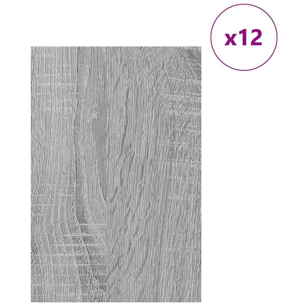 Painéis de decoração 12 unid. cinza sonoma 40 x 60 x 0,27 cm