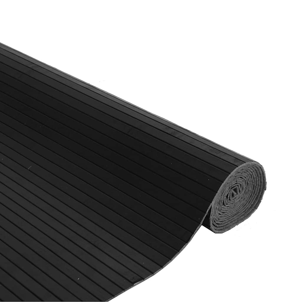 Tapete retangular 80x400 cm bambu preto
