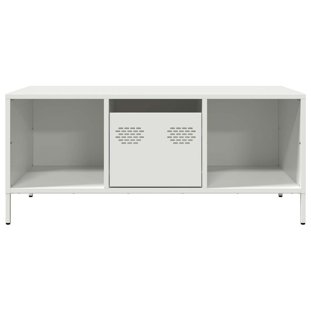 Mesa de centro 101,5x50x43,5 cm aço laminado a frio branco