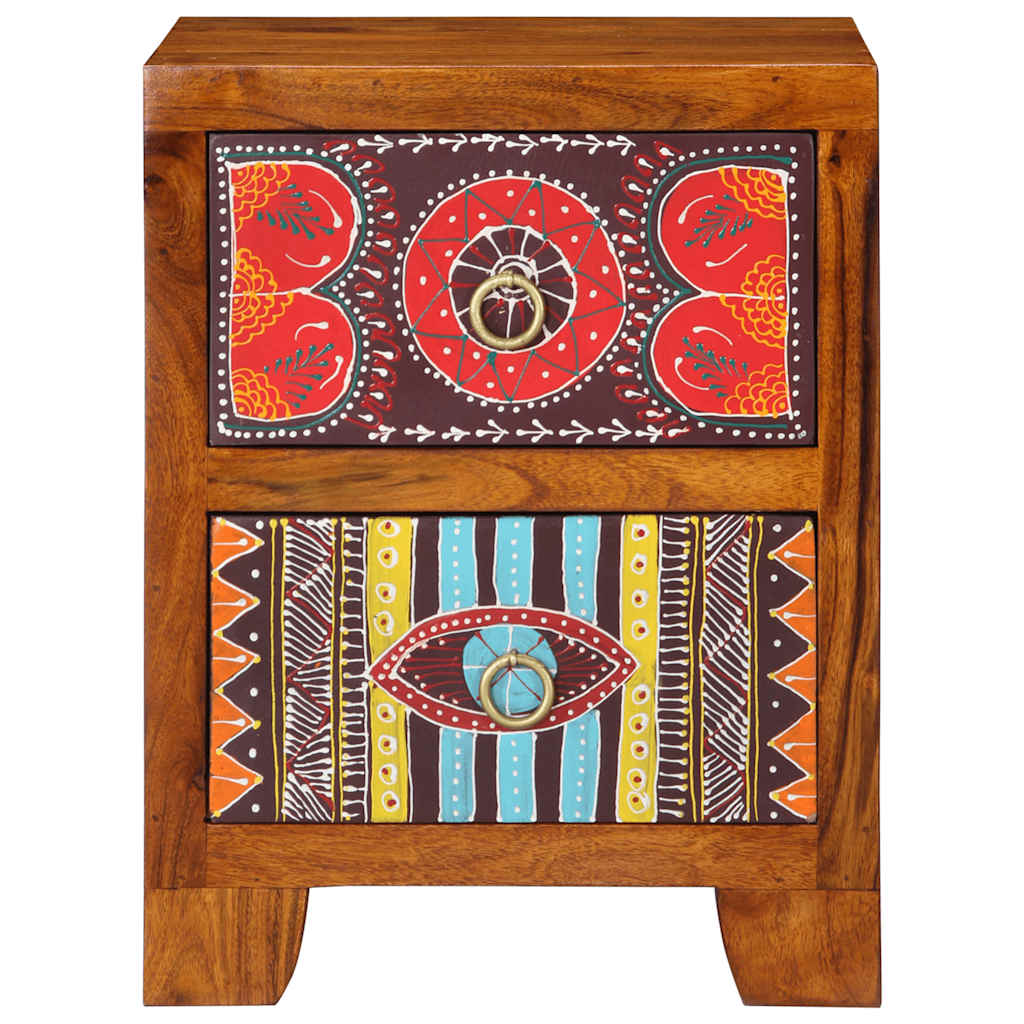 Mesa de cabeceira 35x35x45 cm madeira de acácia maciça