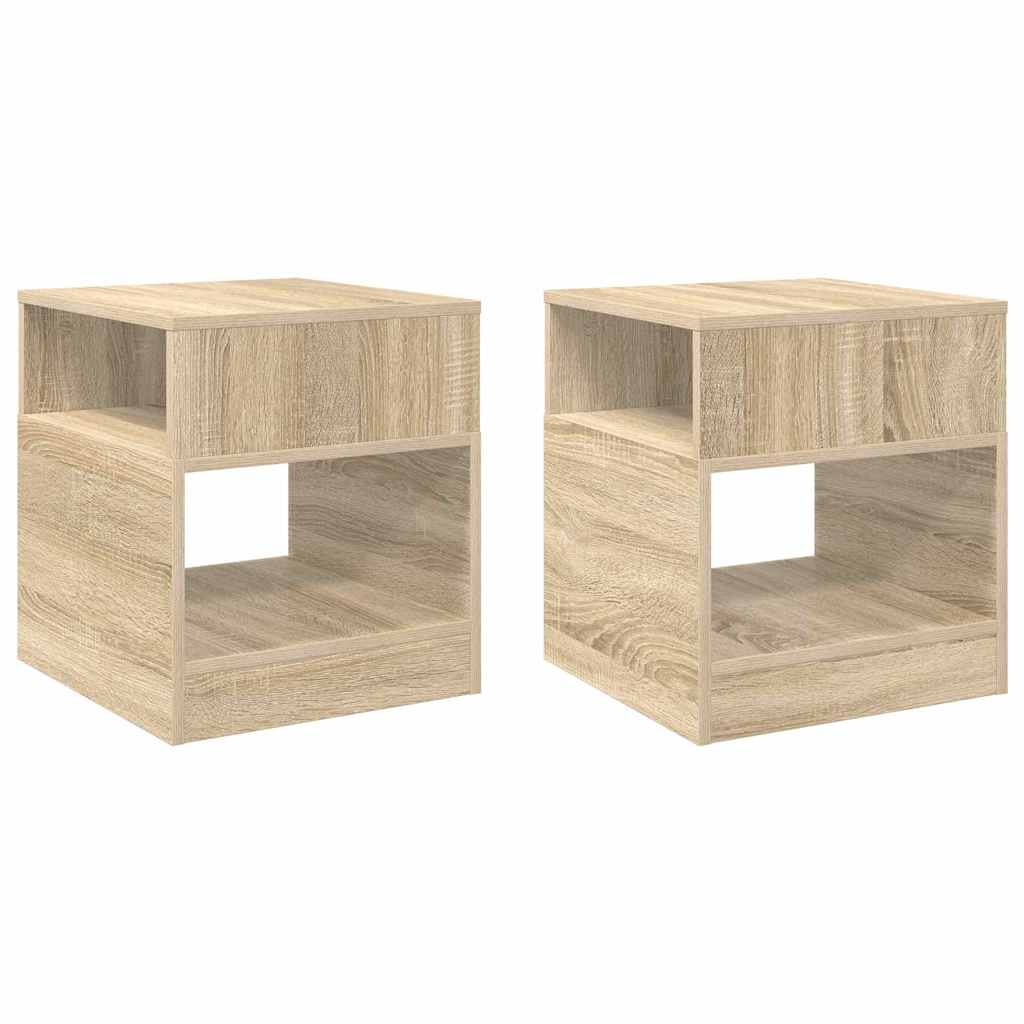 Mesa de apoio 2 unid. carvalho sonoma 40,5 x 40 x 45 cm