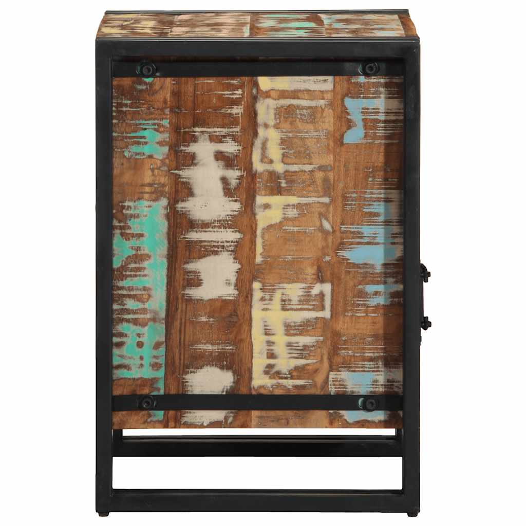 Mesa de cabeceira 40x40x59 cm em madeira maciça reciclada