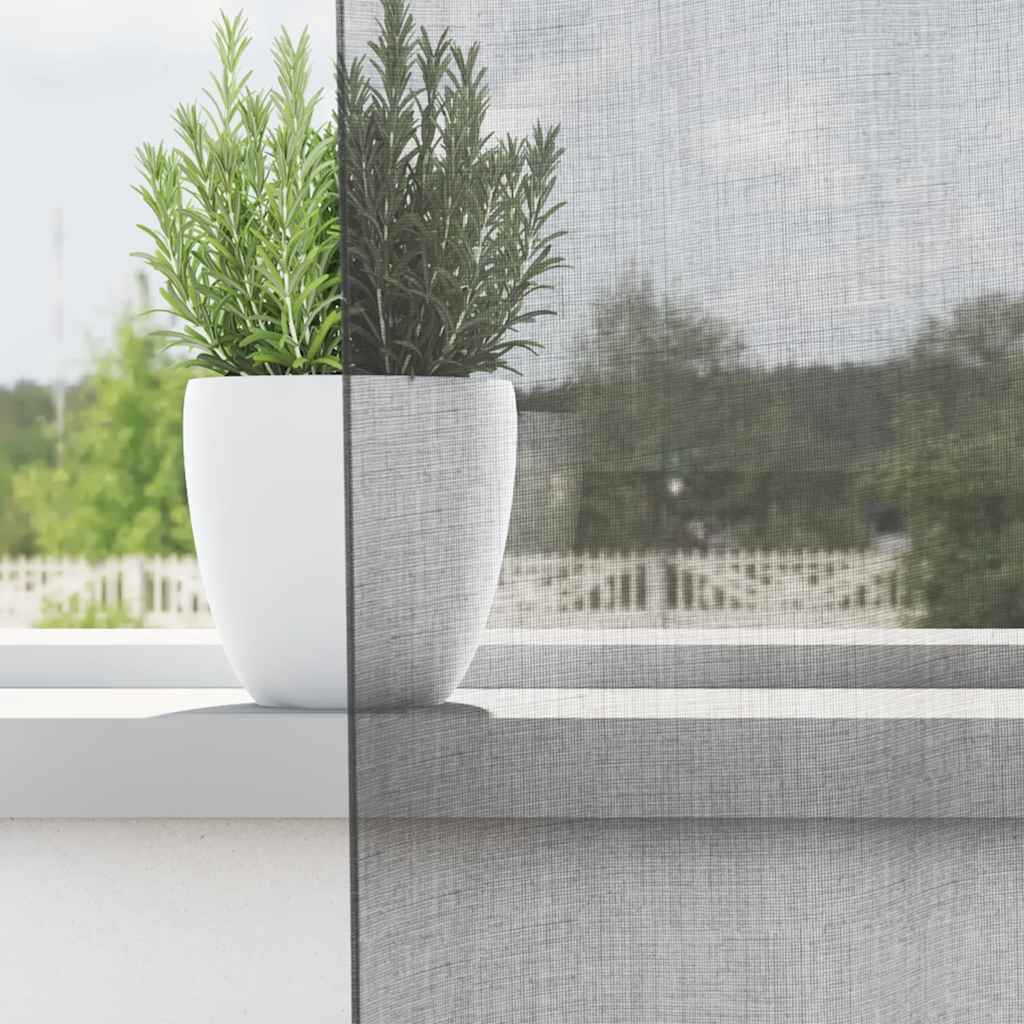 Cortinas de voile com bolsos para varão 2 pcs cinzento-escuro