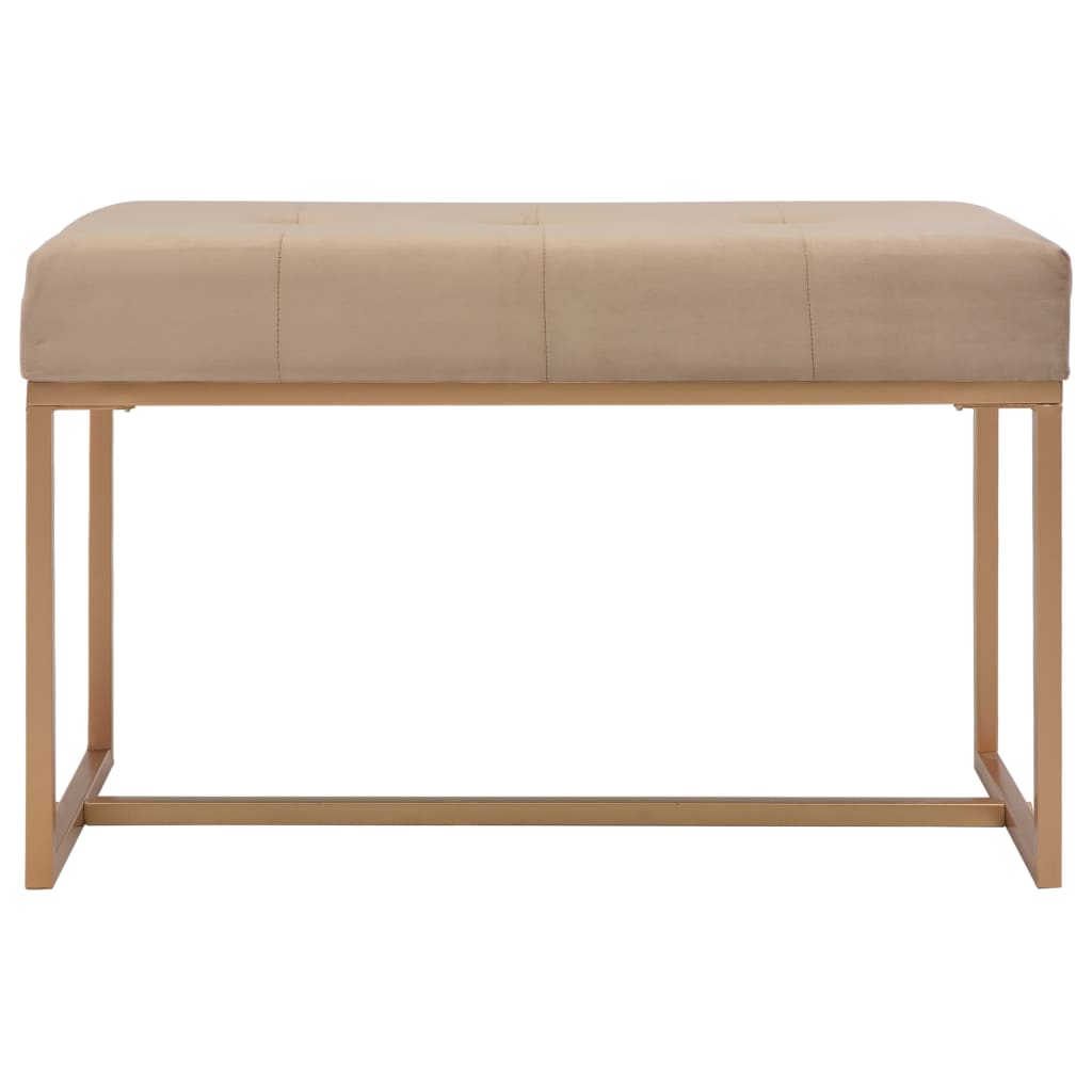 Banco 80 cm veludo bege