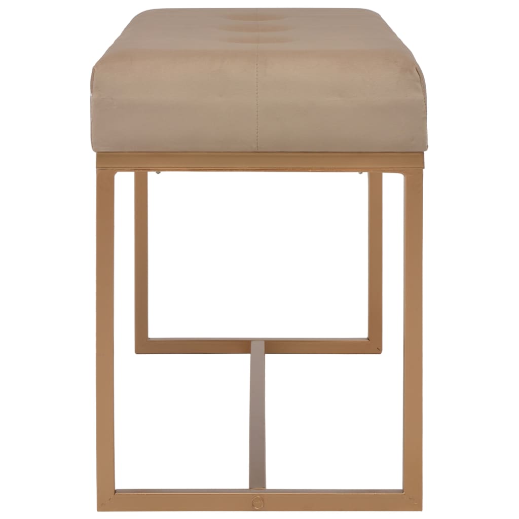 Banco 80 cm veludo bege