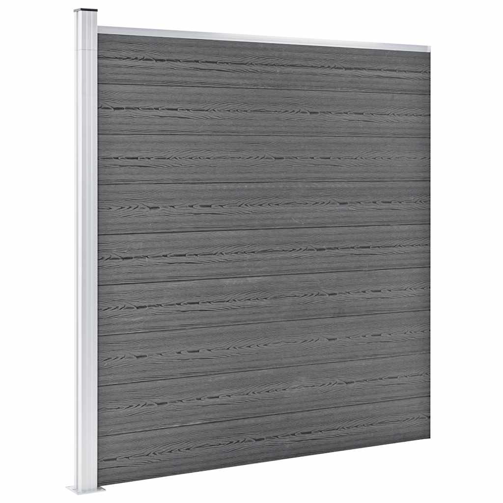 Painel de vedação para jardim 1218x186 cm wpc cinzento