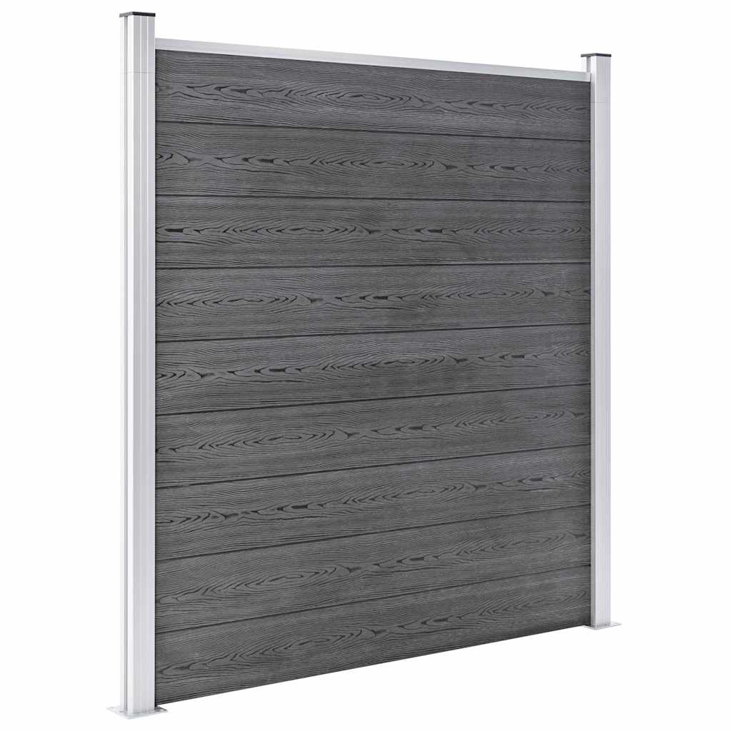 Painel de vedação para jardim 1218x186 cm wpc cinzento