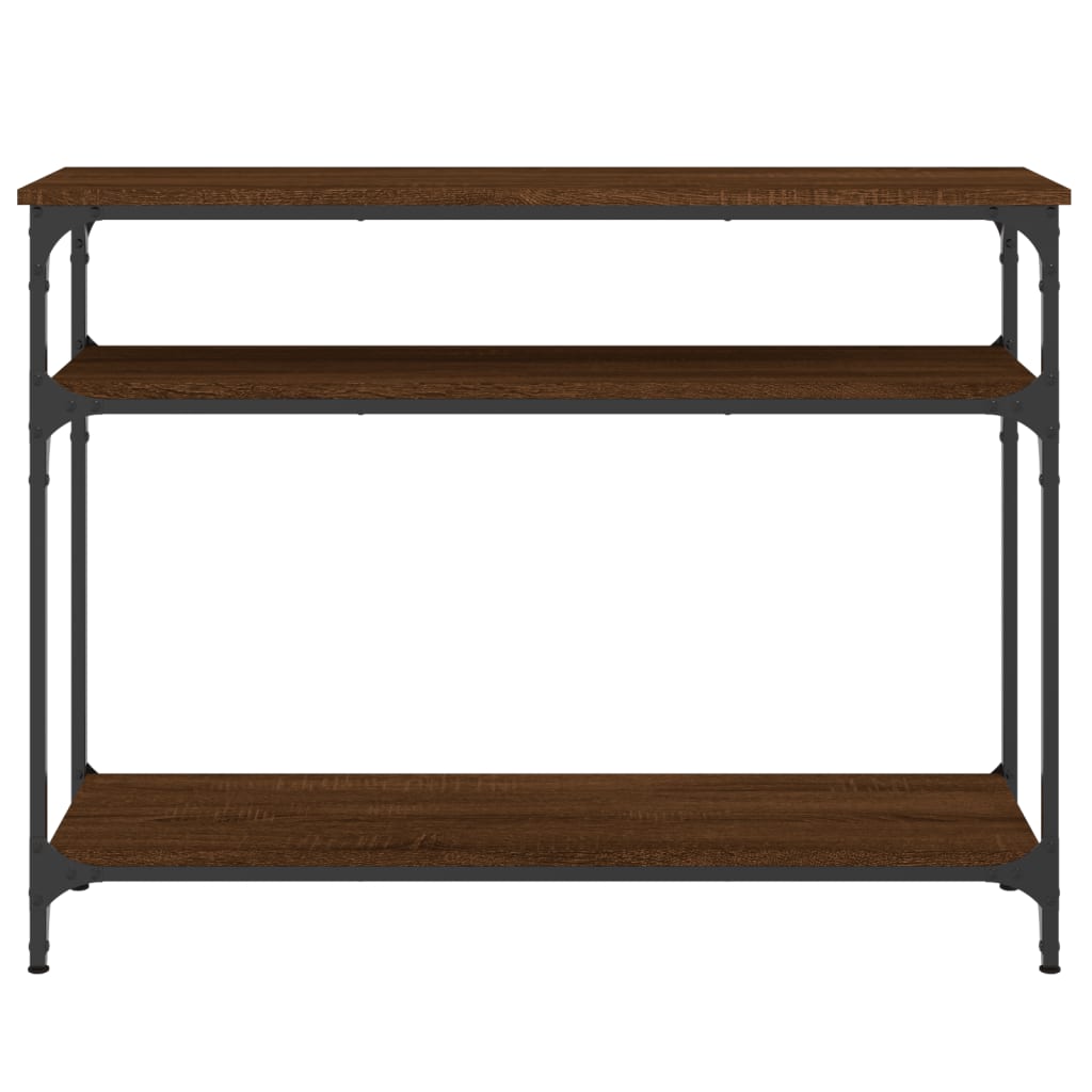 Mesa consola 100x29x75 cm derivados madeira carvalho castanho