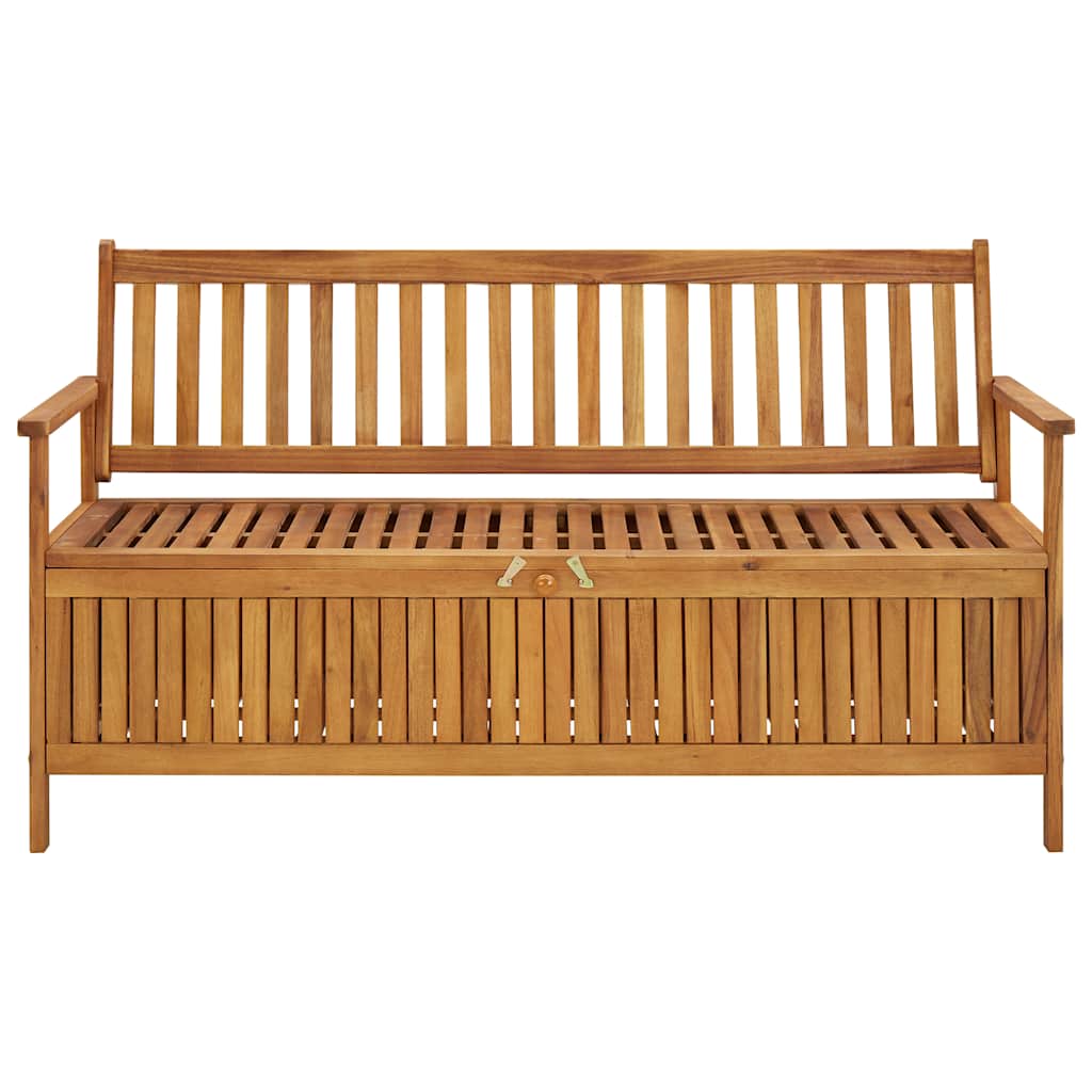 Banco de arrumação para jardim 148 cm madeira de acácia maciça